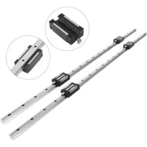 Image of VEVOR CNC Set 20-1200mm 2x Linear Guideway Rail 4x Square Type Carriage Bearing Block