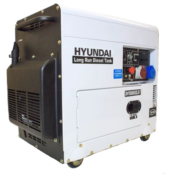 image of Hyundai 6kW/7.5kVA Multi-phase - Single and Three Phase - Silenced Long Run Standby Diesel Generator DHY8000SELR-T