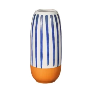 Image of Paros Blue Stripe Vase Tall