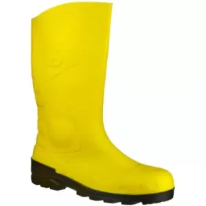 Image of Dunlop Devon Unisex Yellow Safety Wellington Boots (41 EUR) (Yellow/Black) - Yellow/Black