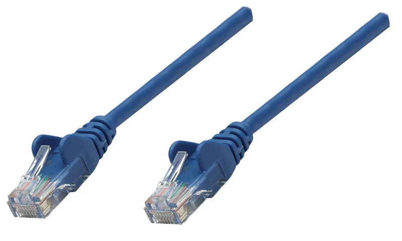 Image of Intellinet Network Patch Cable. Cat6A. 0.25m. Blue. Copper. S/FTP. LSO