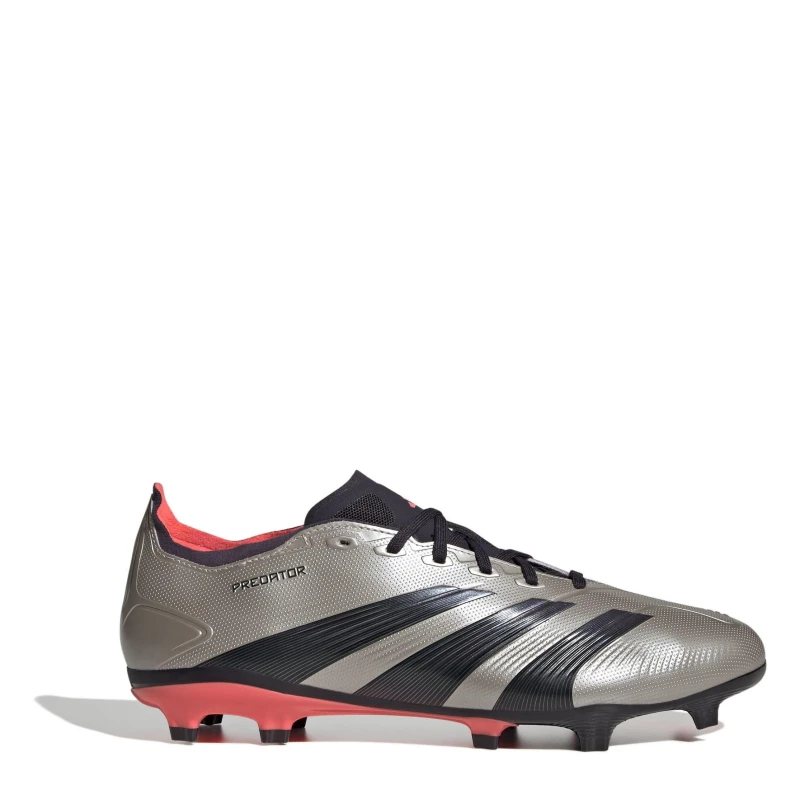 Image of adidas Predator 24 League Firm Ground Boots Silver/Black male 6 (39.3)