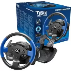 Image of Thrustmaster T150 RS Force Feedback Steering wheel USB 2.0 PlayStation 3, PlayStation 4, PC Black, Blue incl. foot pedals
