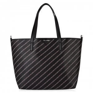 image of Karl Lagerfeld Logo Shopper Bag - Black A999