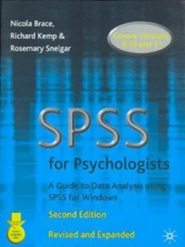 Image of Spss for Psychologists by Nicola Brace and Richard Kemp and Rosemary Snelgar Paperback