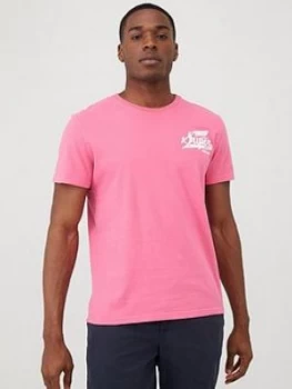 Image of Superdry Classic Script T-Shirt - Pink, Size 2XL, Men