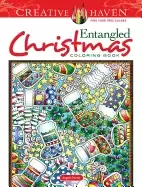 image of creative haven entangled christmas coloring book