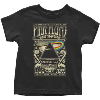Image of Pink Floyd - Carnegie Hall Poster Kids 4 Years T-Shirt - Black