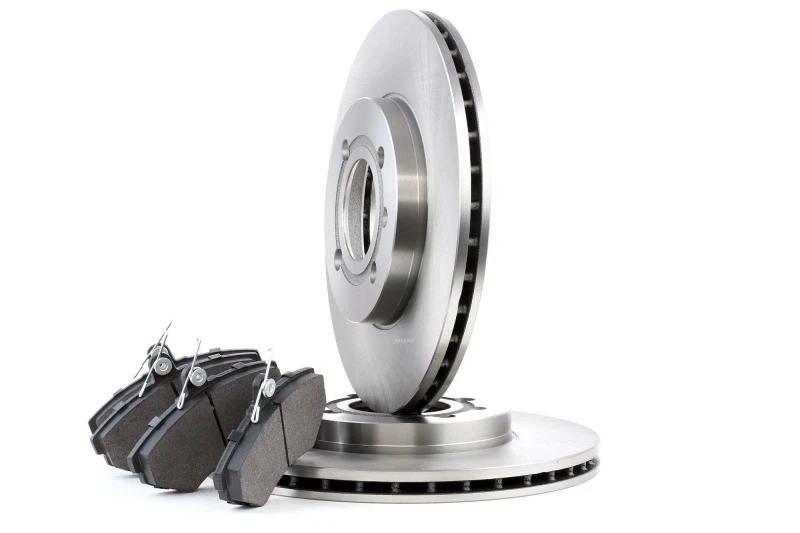 Image of RIDEX 3405B0097 Brake disc and pads set Front Axle, Brake Disc Type: Vented, excl. wear warning contact Brake Set,disc brakes (3405)