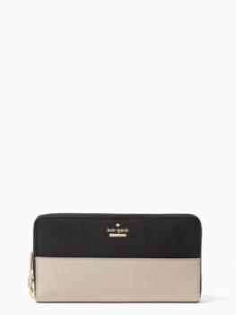 Image of Kate Spade New York Cameron street large zip around purse Black White