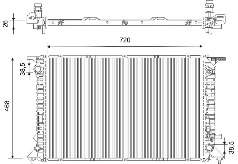 Image of Engine radiator VALEO 734273