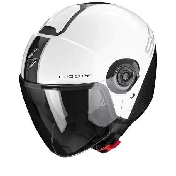 Image of Scorpion Exo-City II Carbo White-Black Jet Helmet XS