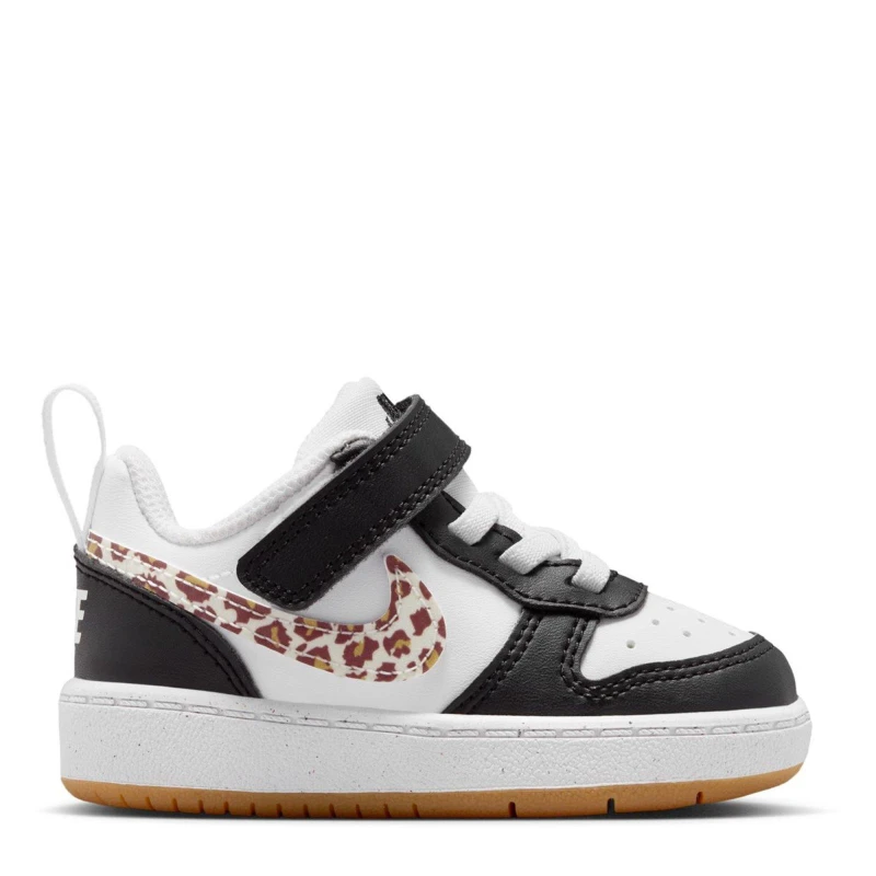 Image of Nike Court Borough Low Recraft Shoes Infants Black/Leopard female C3 (19)