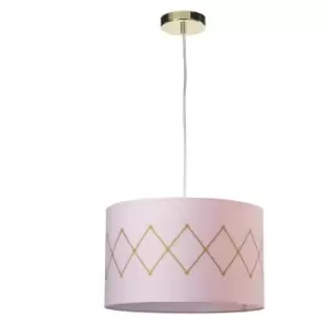 image of Onli Rosita Cylindrical Pendant Ceiling Light, Pink