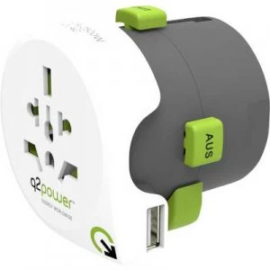 Image of Q2 Power 2.100110 Travel adapter World travel adapter Qdapter USB