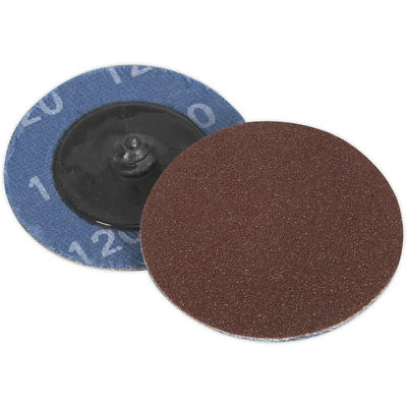 Image of Loops 10 PACK - 50mm Quick Change Mini Sanding Discs - 120 Grit Aluminium Oxide Sheet Multi
