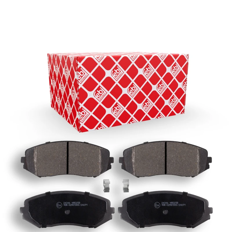 Image of FEBI BILSTEIN 16648 Brake pad set Front Axle, with acoustic wear warning Brake Pad Set,disc brake (402)
