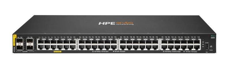Image of HPE HPE Aruba Networking CX 6000 48p 10M/100M/1G Class4 PoE 4p SFP 1G