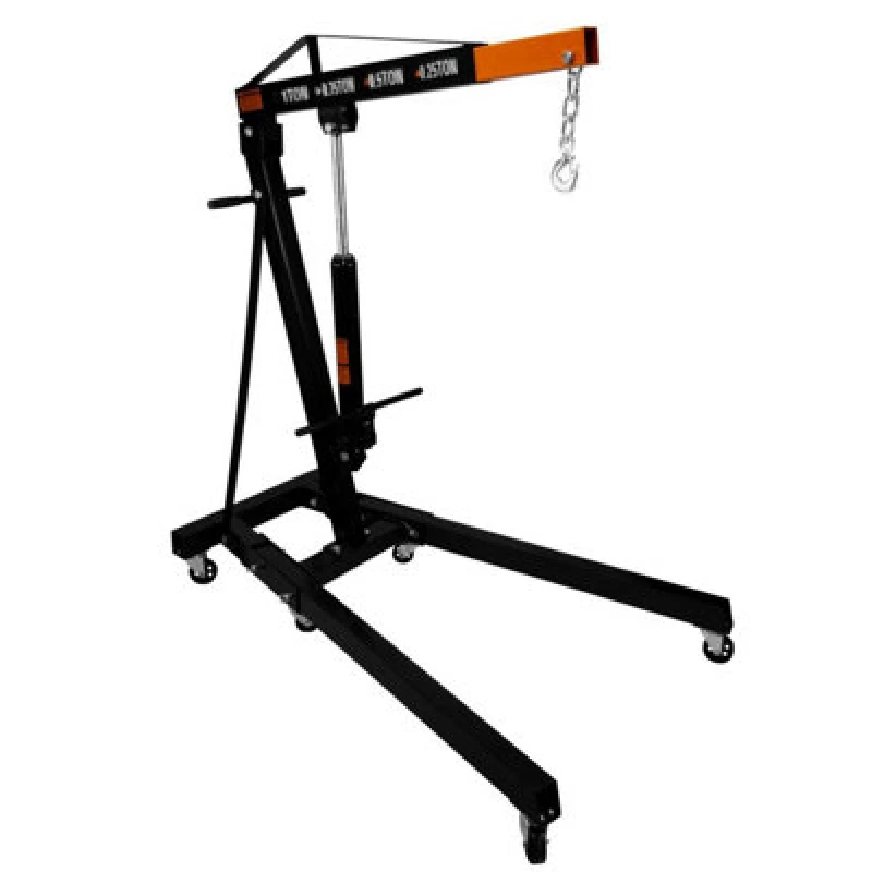 Image of T-MECH Monster Shop - Engine Crane 1 Tonne Ton 1000kg Hydraulic Pump Handle Folding 5055986165750
