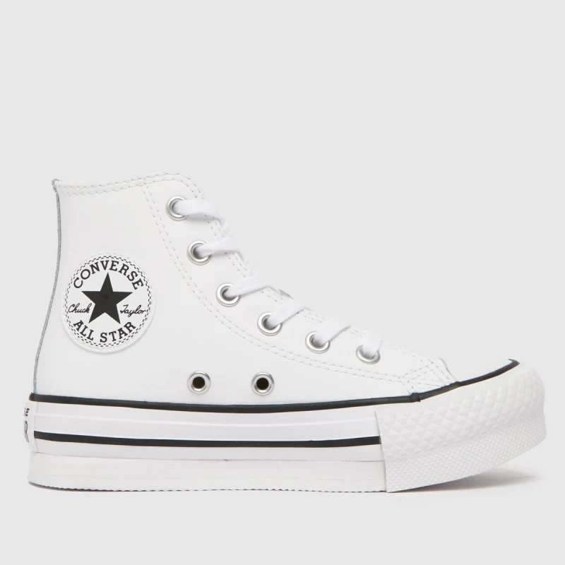 Image of Converse white all star eva lift hi Junior trainers White UK 13 (EU 31½)