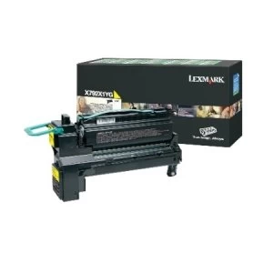 image of Lexmark X792X1YG Yellow Laser Toner Ink Cartridge