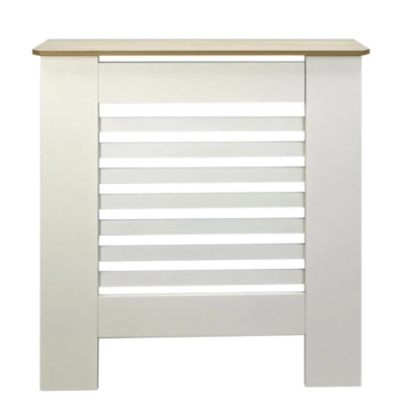 Image of OHS OHS Wooden Radiator Cover Side Board Shelf Modern Hallway Furniture in Cream Cream One Size Unisex 5027434213207