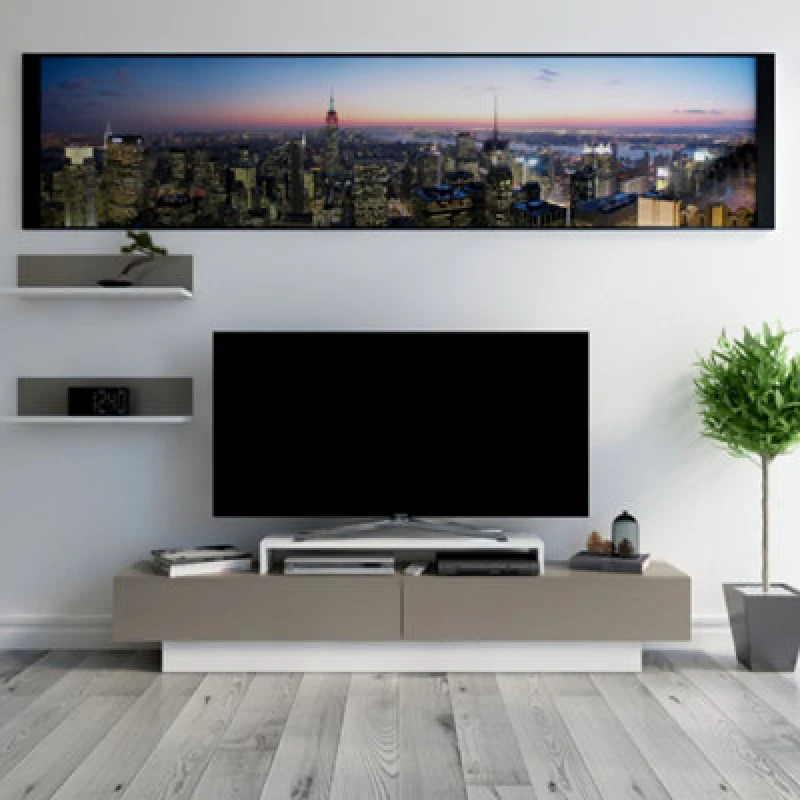 Image of Decorotika Lusi TV Stand TV Unit for TVs up to 80" Dark Grey