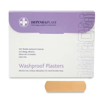 image of Dependaplast Washproof Plasters - 7cm x 2cm x 100