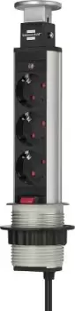 Image of brennenstuhl 2m 3 Socket Type F - German Schuko Extension Lead, 250 V ac
