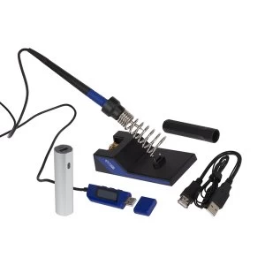 image of ATTEN GT2010 Portable USB Powered Soldering Iron Kit inc Stand & 2600mAh Power Bank