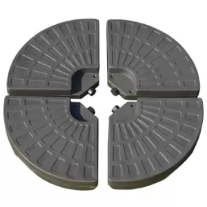 Image of Outsunny 4pcs Cantilever Offset Patio Umbrella Base Stand Water and Sand Filled