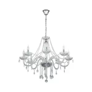 Image of Eglo Chrome 8-light Chandelier