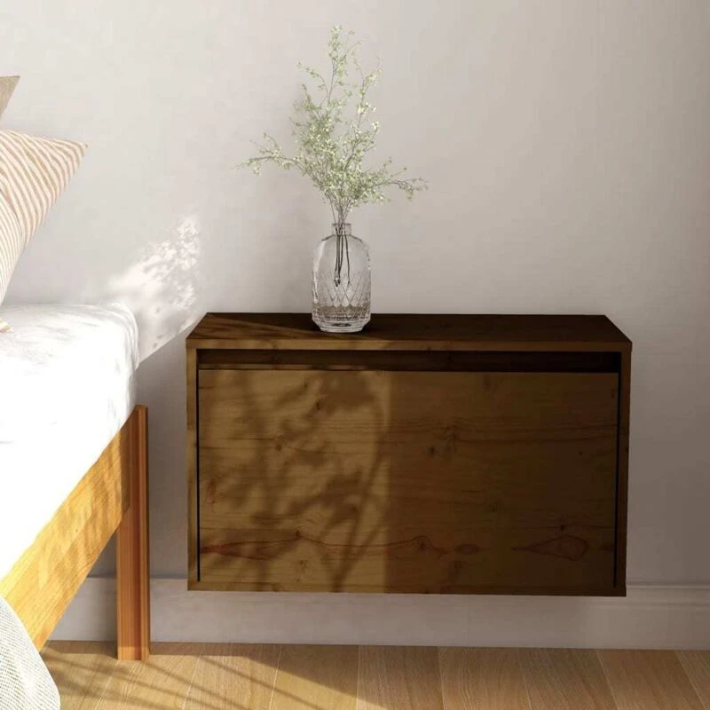 Image of VIDAXL Vidaxl - Wall Cabinet Honey Brown 60x30x35cm Solid Pinewood 8720286840436