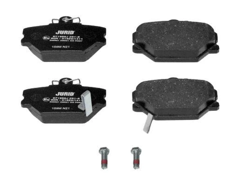 Image of JURID 571995J Brake pad set with acoustic wear warning, with accessories Brake Pad Set,disc brake (402)