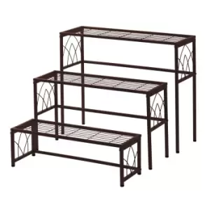Image of VegTrug Nesting Plant Stand - Brown