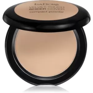 Image of IsaDora Velvet Touch Sheer Cover Compact Powder Shade 46 Warm Beige 10 g