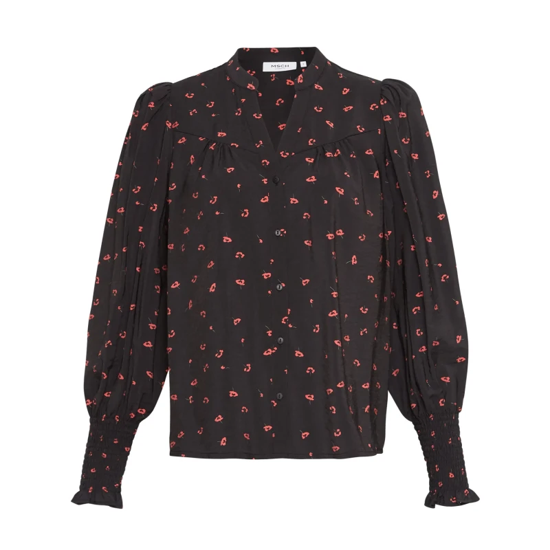 Image of moss copenhagen Womens long sleeve shirt Moss Copenhagen Vinaya Ladonna Noir Female S