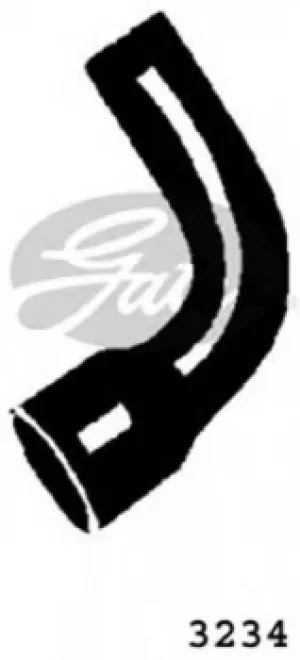 Image of Curved Radiator Hose 185mm X 34 Gates 3234