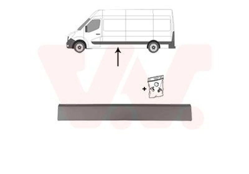 Image of VAN WEZEL Trim / Protective Strip, sidewall VAN WEZEL 3799423