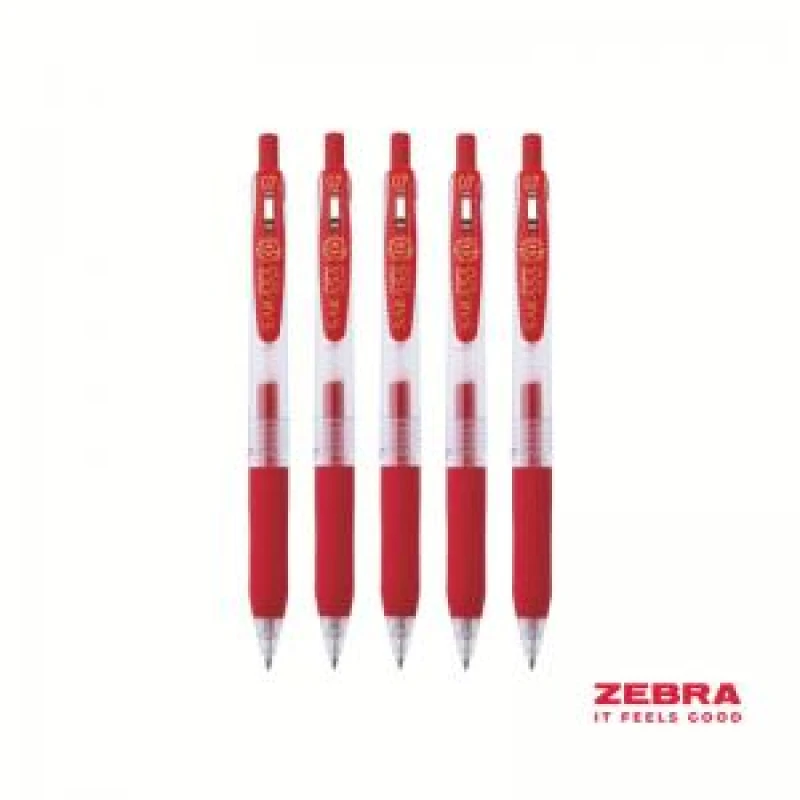 Image of Zebra Sarasa Clip Eco Gel Pen Medium Point Red (Pack 12) 14323