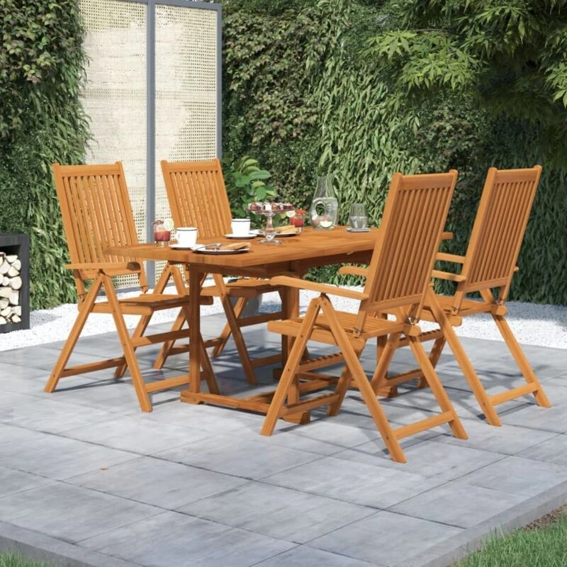 Image of VIDAXL 5 Piece Garden Dining Set Solid Wood Acacia Vidaxl 8720286562154