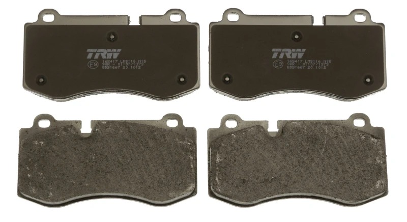 Image of TRW GDB1667 Brake pad set prepared for wear warning indicator Brake Pad Set,disc brake (402)