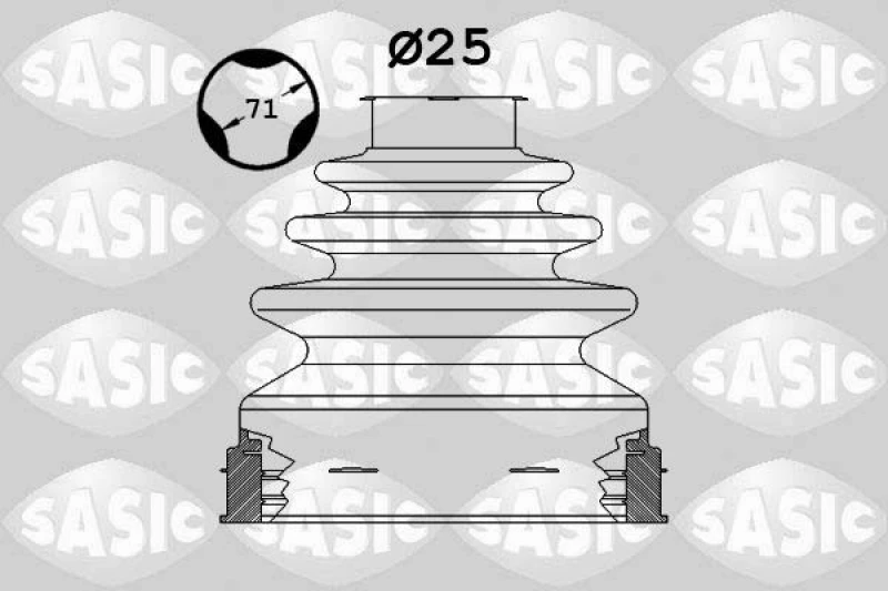 Image of CV boot kit, drive shaft SASIC 1906107