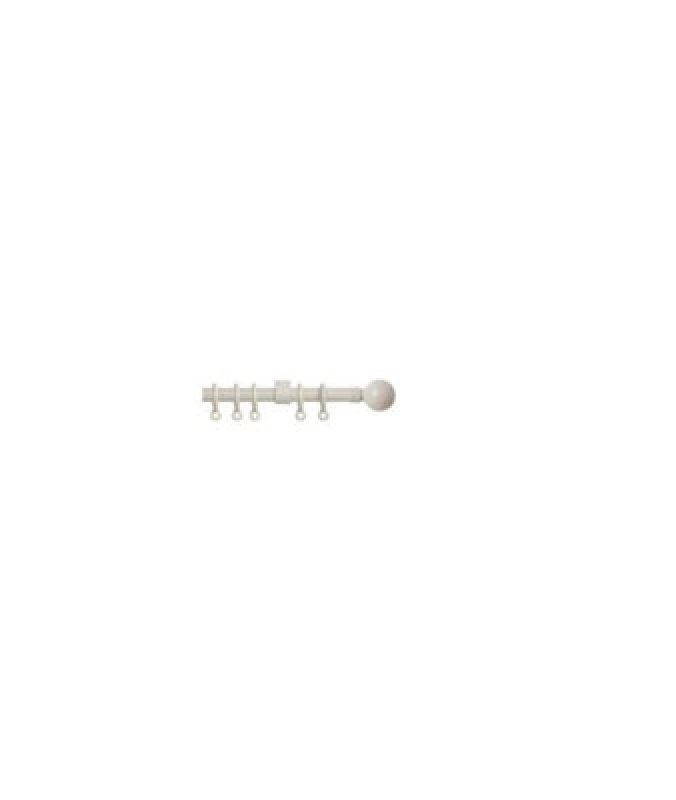 Image of 13-16mm Metal Exendable Curtain Pole Cream Ball 120-210Cm