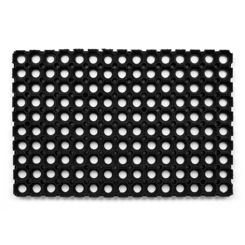 Image of RugsX Rubber Doormat in Black Size: 100cm x 200cm Black Unisex 100cm x 200 cm
