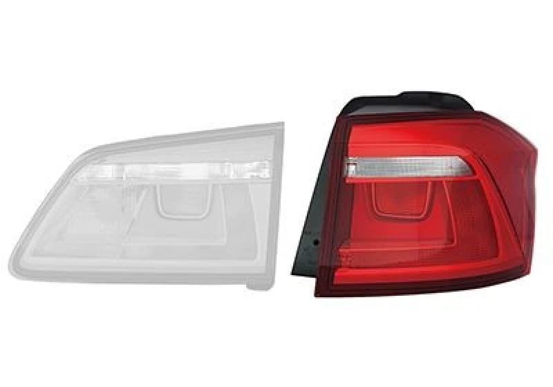 Image of VAN WEZEL 5769922 Rear light Outer section, with bulb holder, Right Combination Rearlight (391)