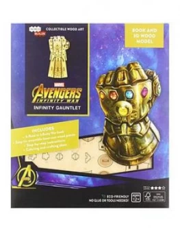 image of Marvel Incredibuilds Marvel Infinity Gauntlet Book And 3D Wood Model