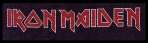Image of Iron Maiden Iron Maiden Logo Patch Black red white