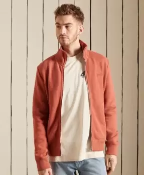 Image of Superdry Mens Organic Cotton Vintage Logo Zip Track Top Cream / Spiced Marl - Size: L