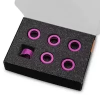 Image of EK Water Blocks EK-Quantum Torque Compression Ring 6-Pack HDC 12 - Purple